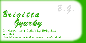 brigitta gyurky business card